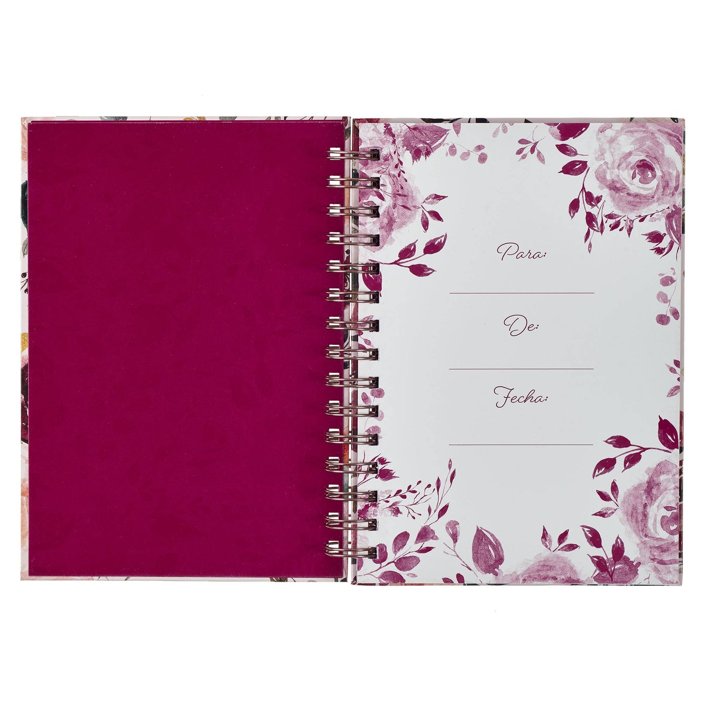 Diario Espiral Rosado Floral Los Planes Jer. 29:11