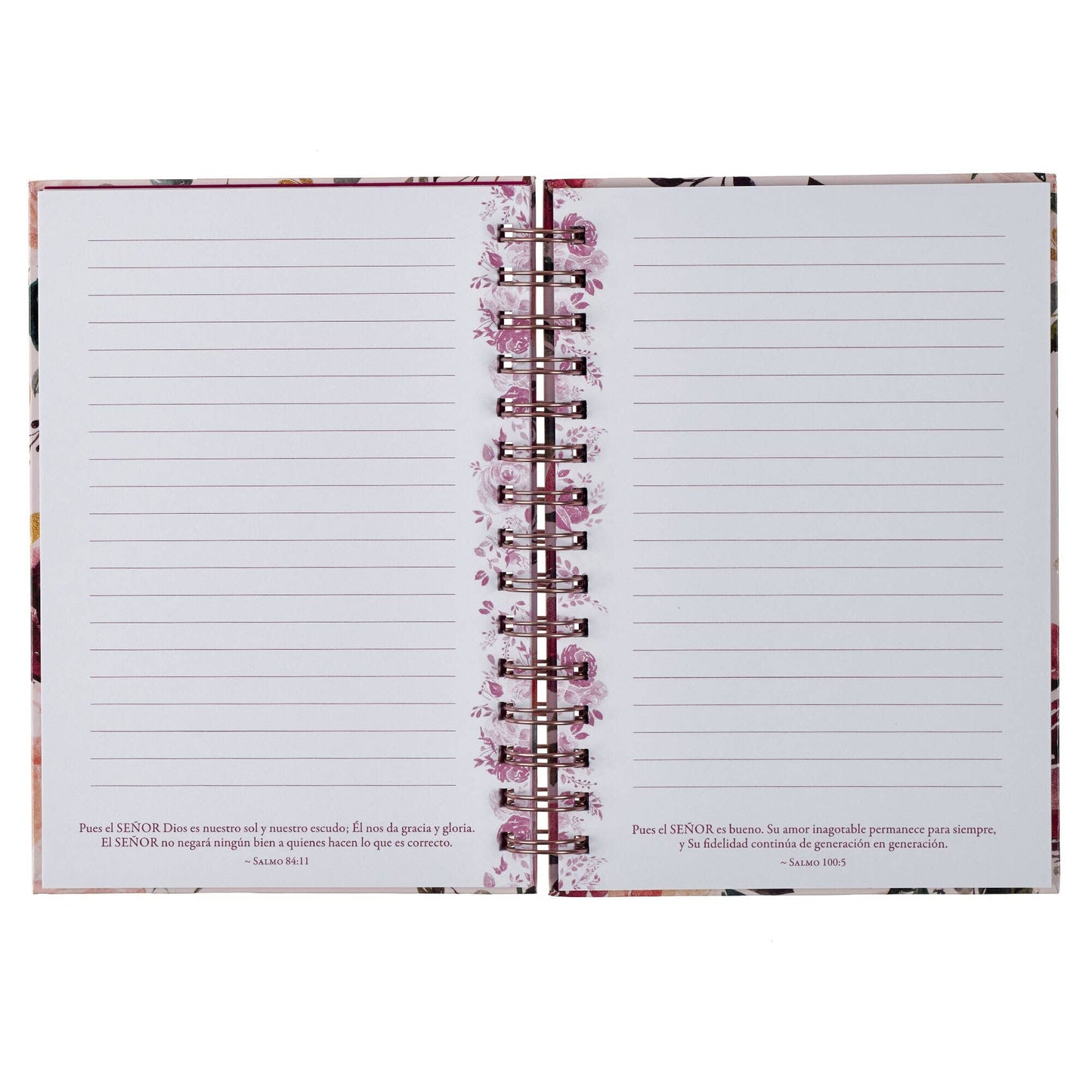 Diario Espiral Rosado Floral Los Planes Jer. 29:11