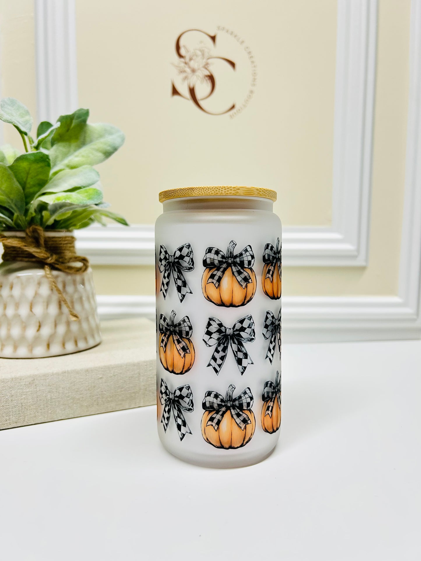 Pumpkin & Bows Cup