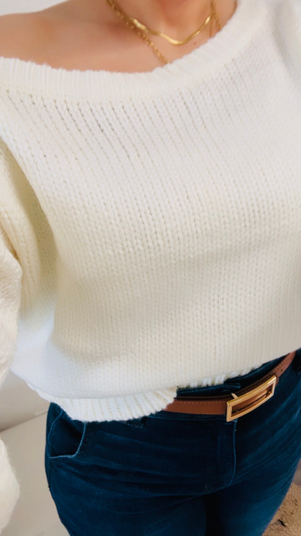 Luna Oversized Off-Shoulder Sweater