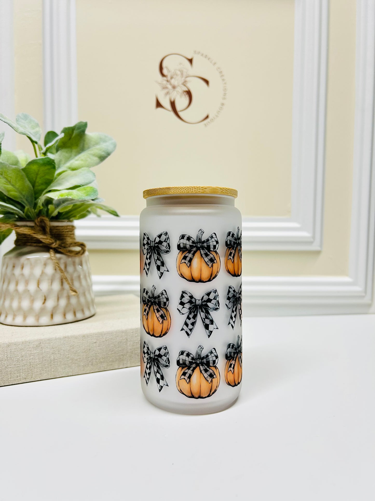 Pumpkin & Bows Cup