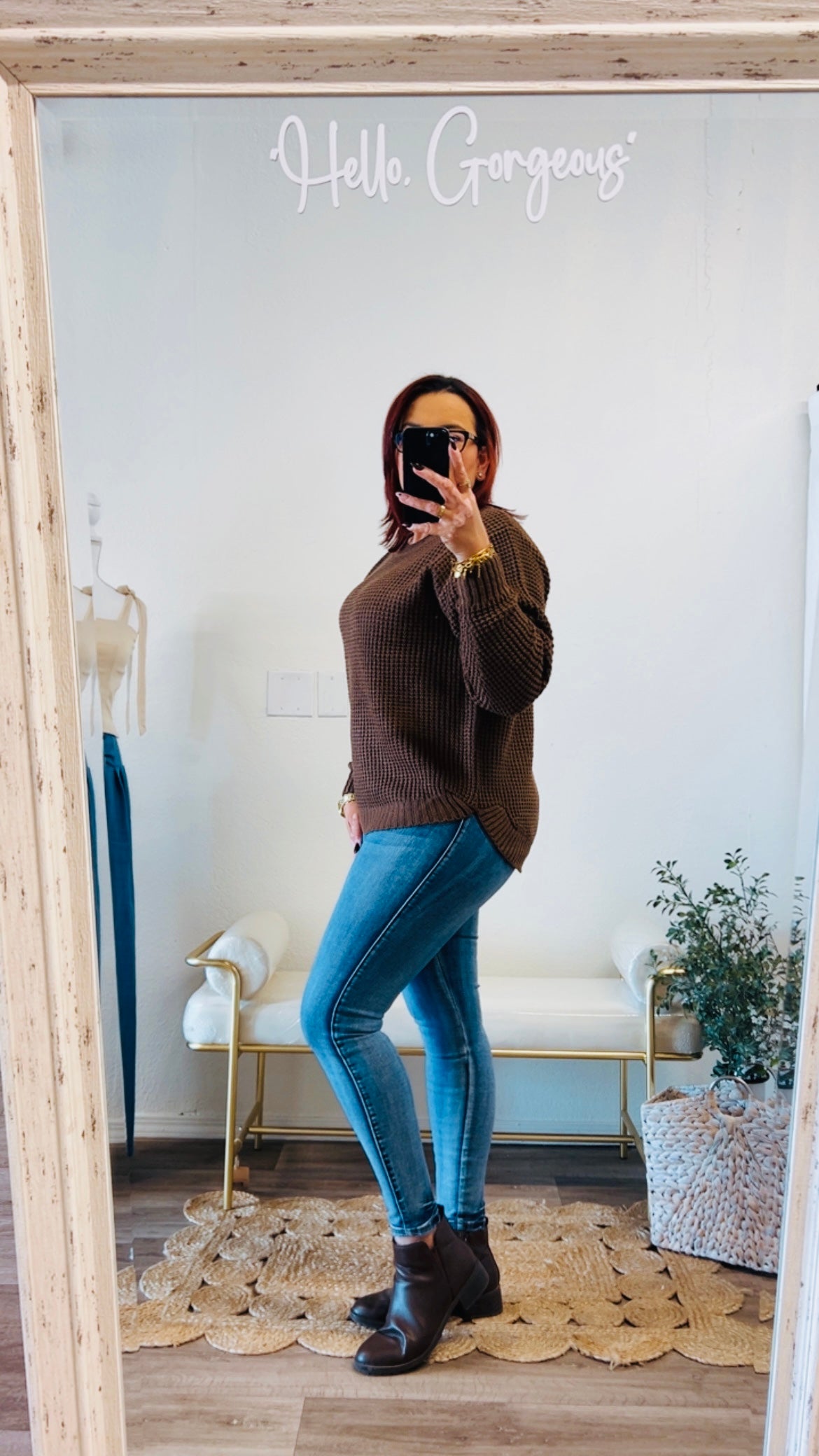 Hazel Waffle Sweater