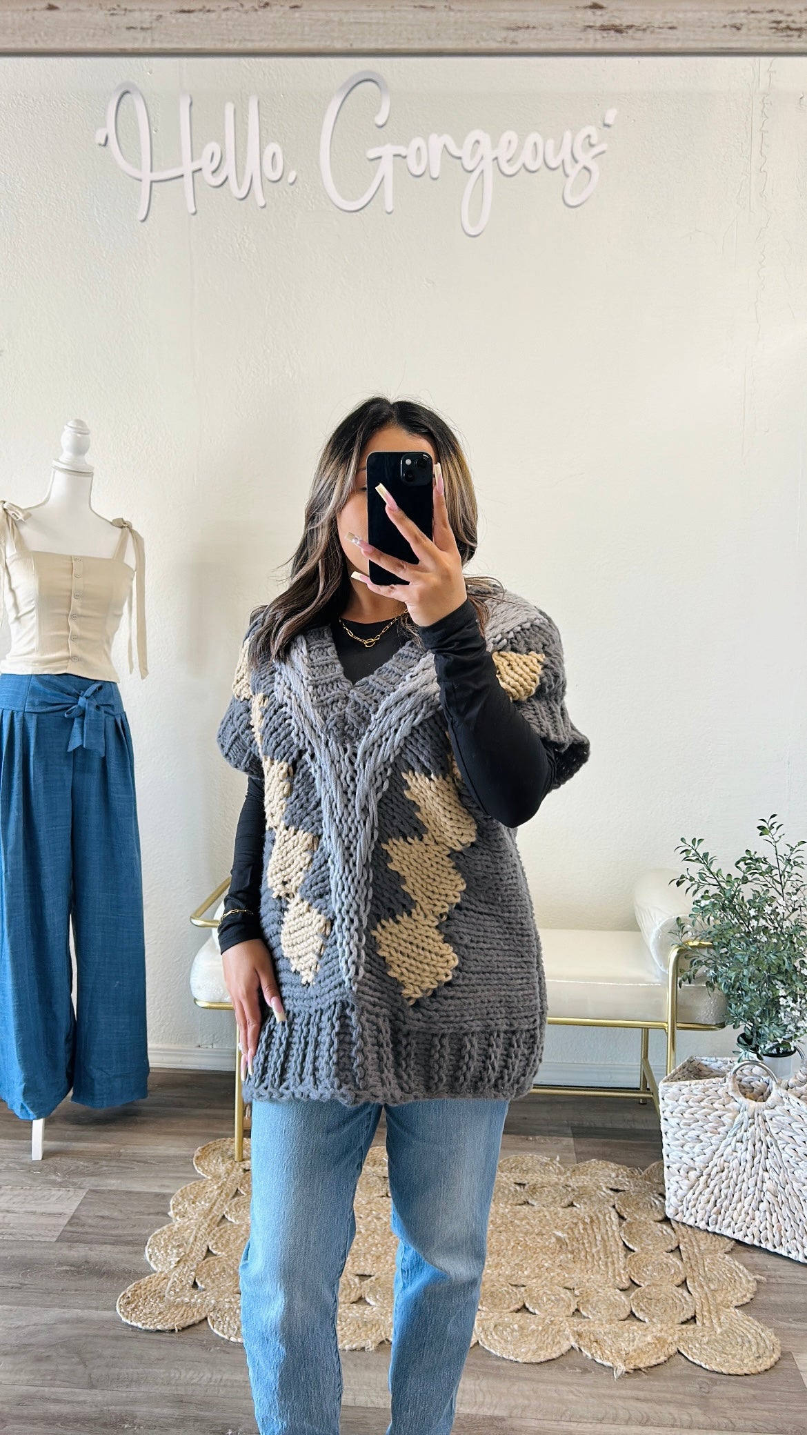 Chic Knit V-Neck Sweater Vest