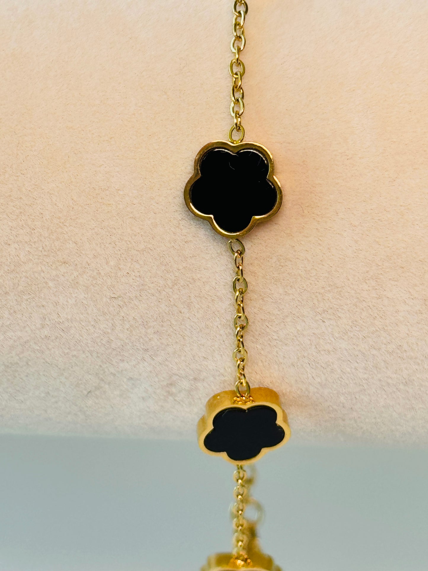 Black Flower Bracelet