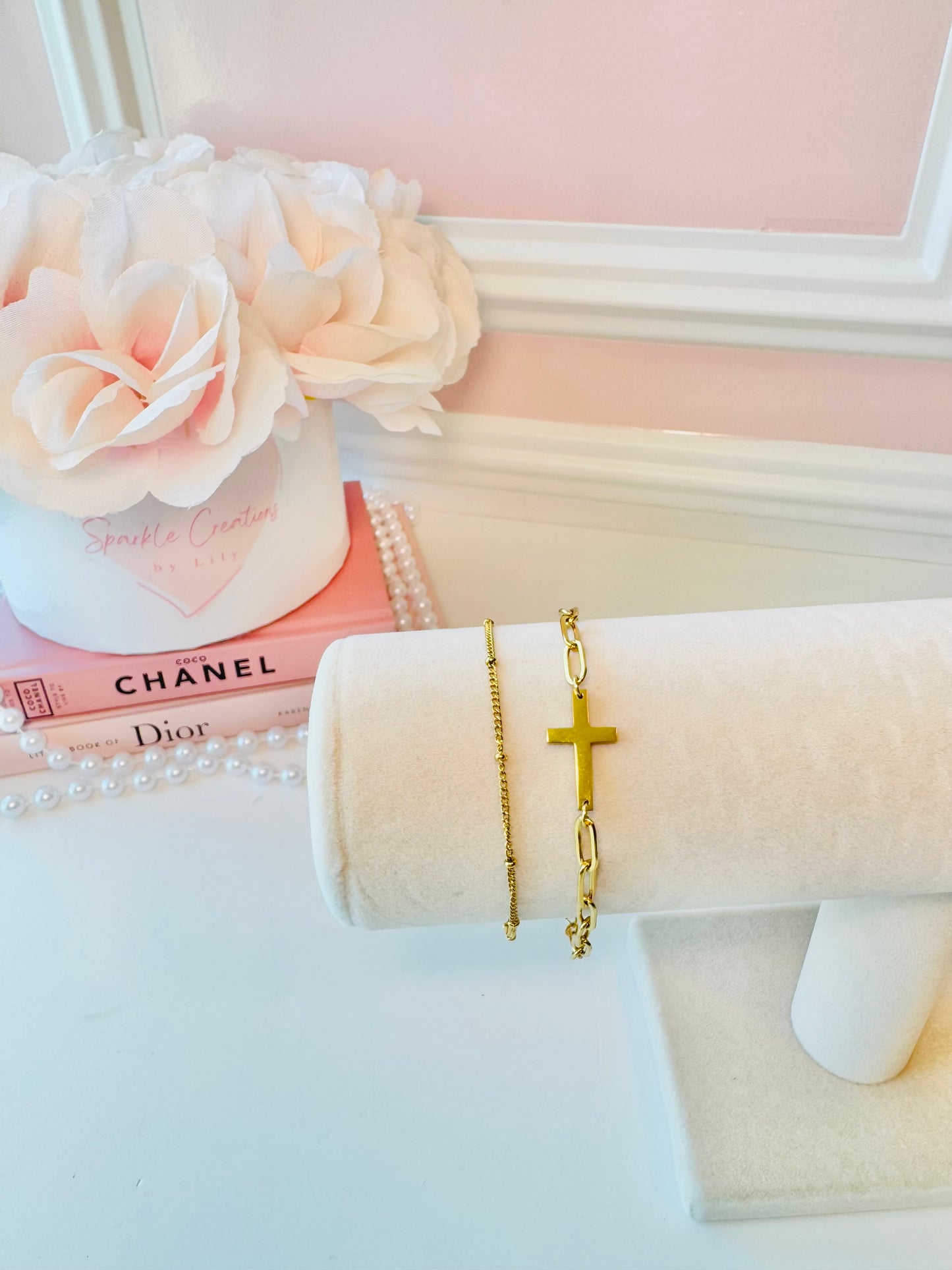 2 Piece Cross Bracelet