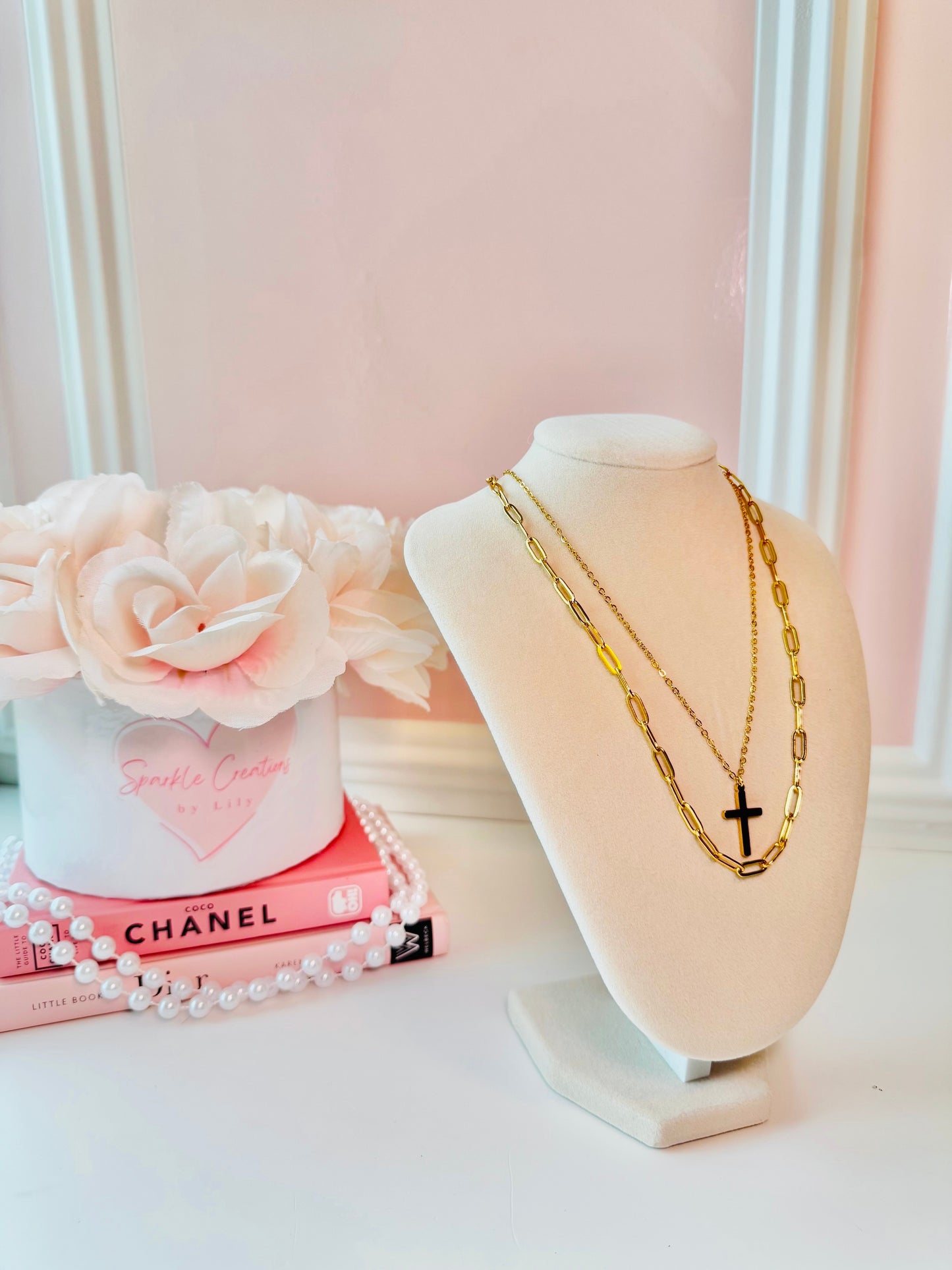 Double Layered Cross Necklace