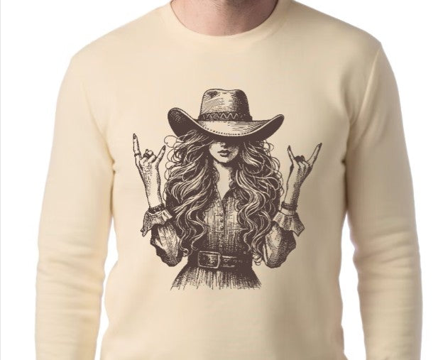 She means BUSINESS CREWNECKS