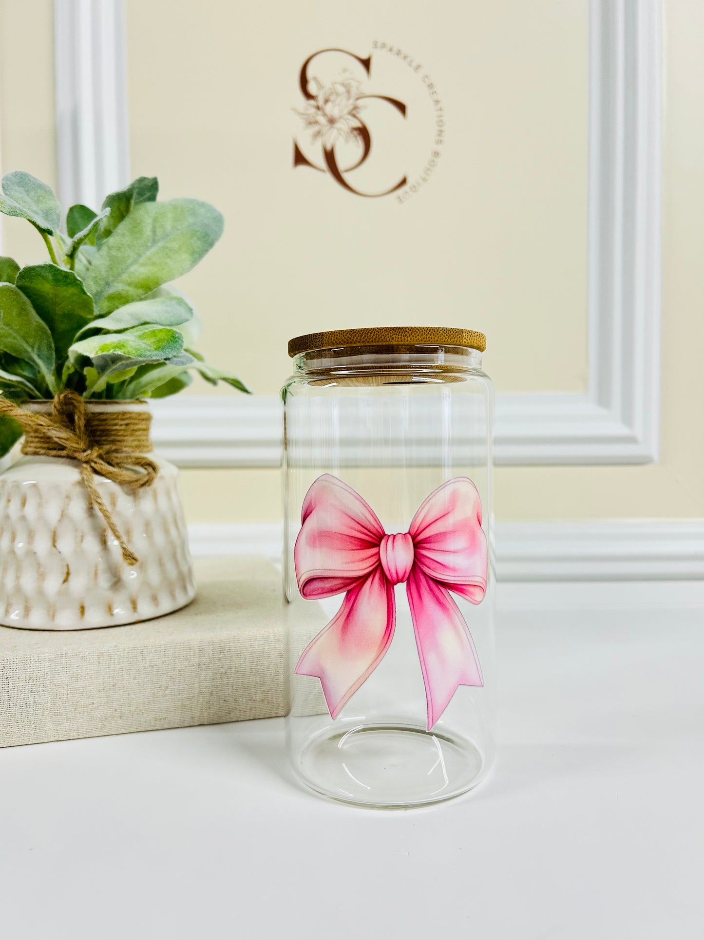 Pink Coquette Bow cup