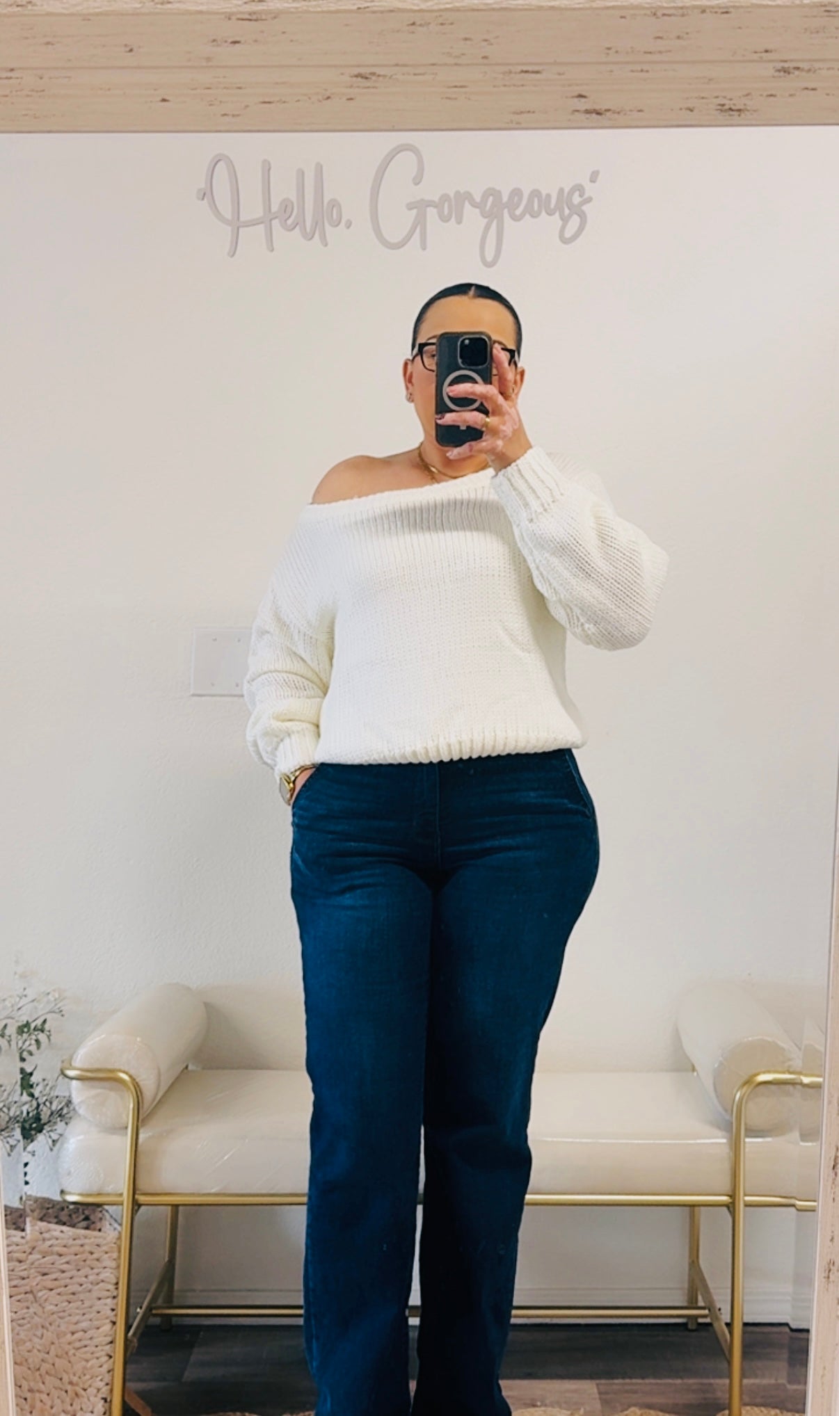 Luna Oversized Off-Shoulder Sweater