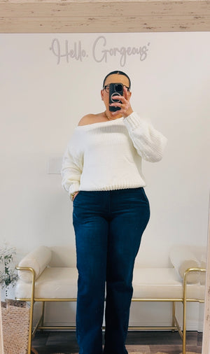 Luna Oversized Off-Shoulder Sweater