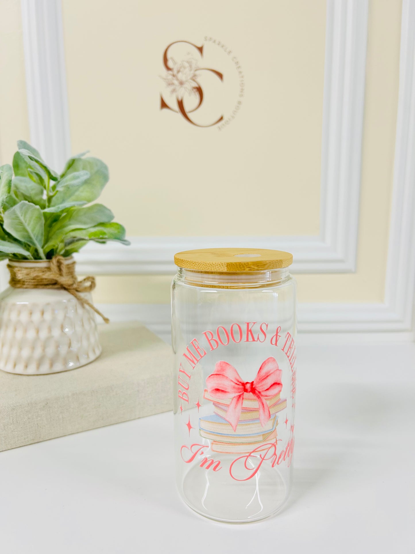 Book Babe Glass Cup