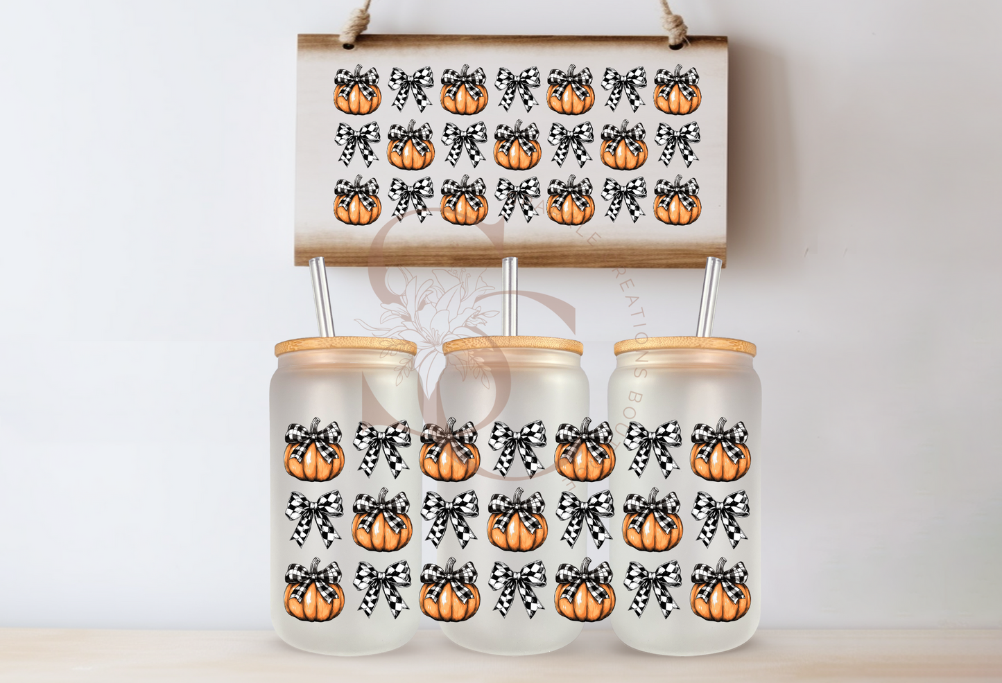 Pumpkin & Bows Cup