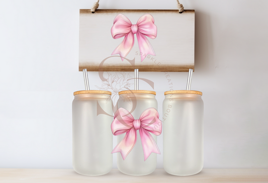 Pink Coquette Bow cup