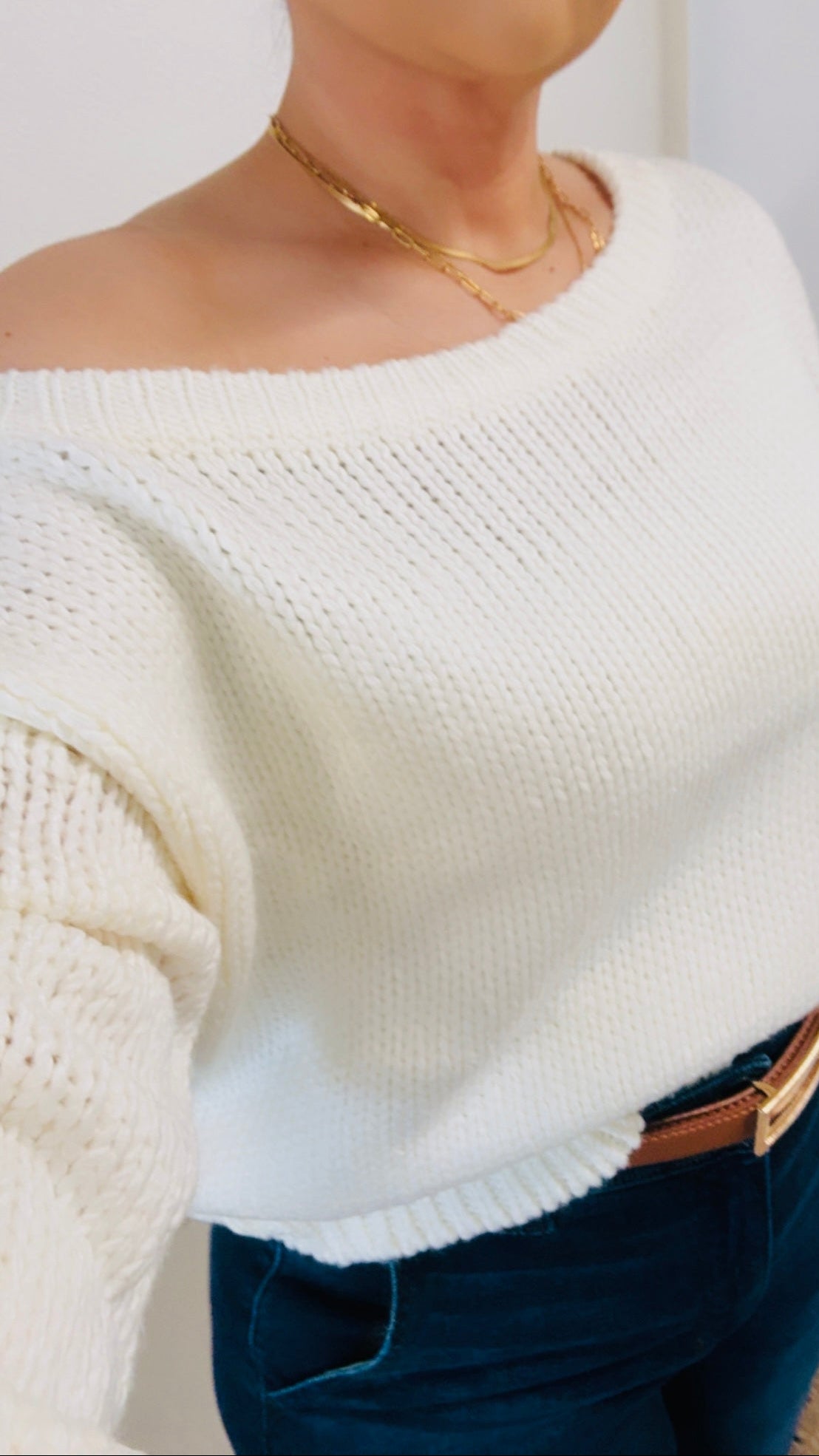 Luna Oversized Off-Shoulder Sweater