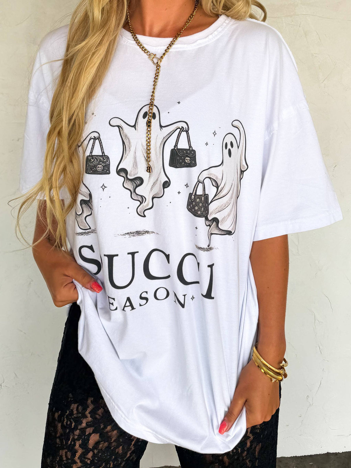 🖤 Spooky Girl Oversized Graphic Tee