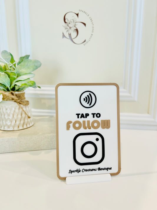 Custom Instagram NFC sign