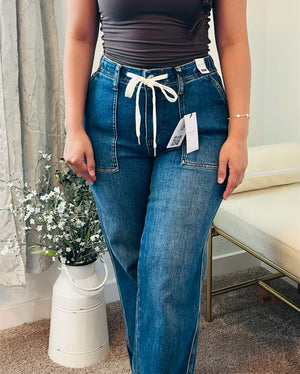 Daisy High Waisted Drawstring Wide