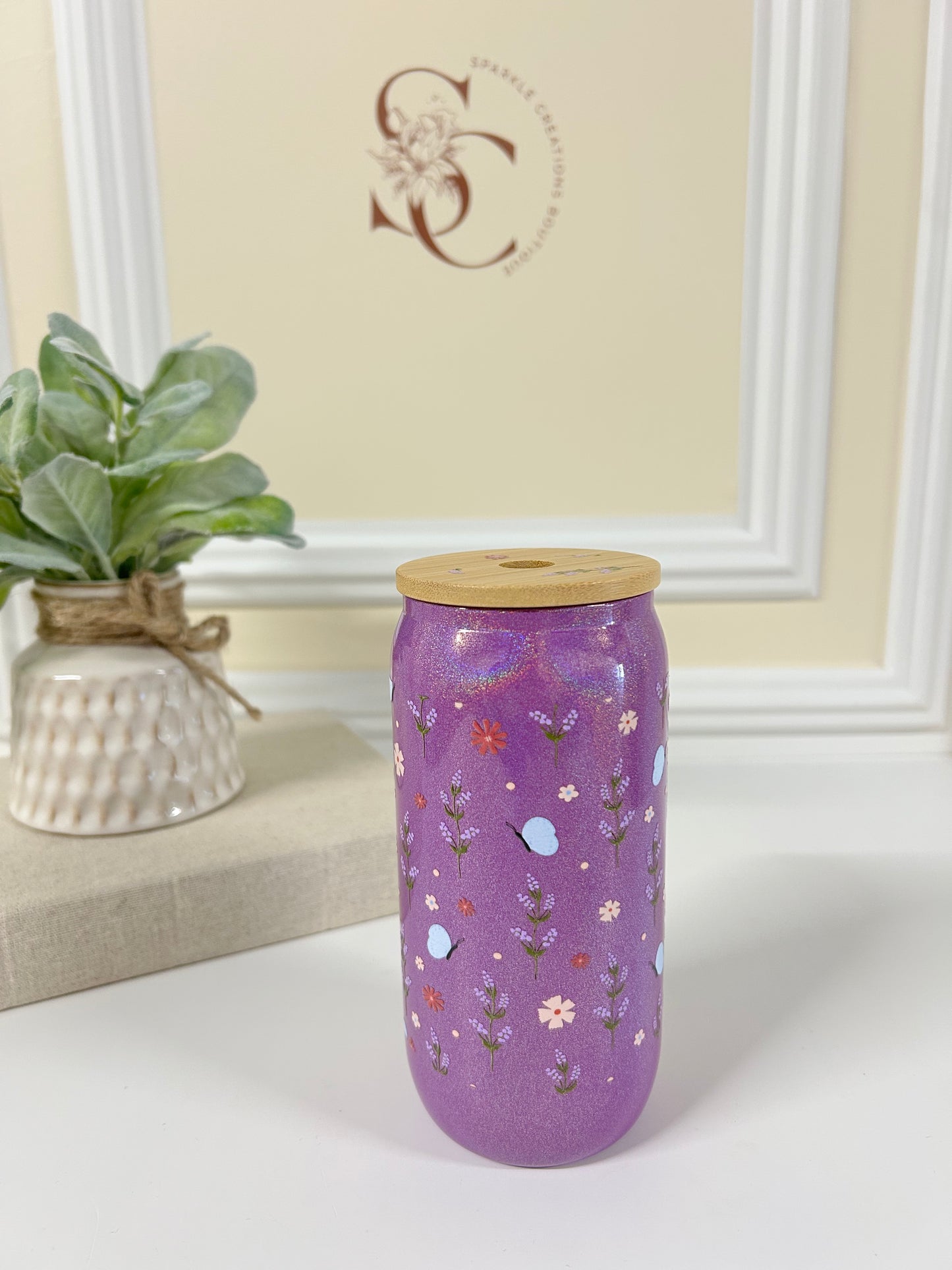 Lavender Dreams Glass Cup