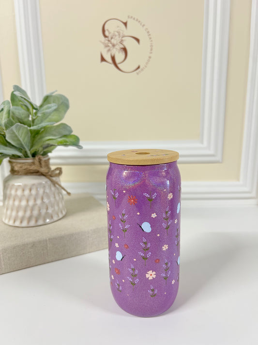 Lavender Dreams Glass Cup