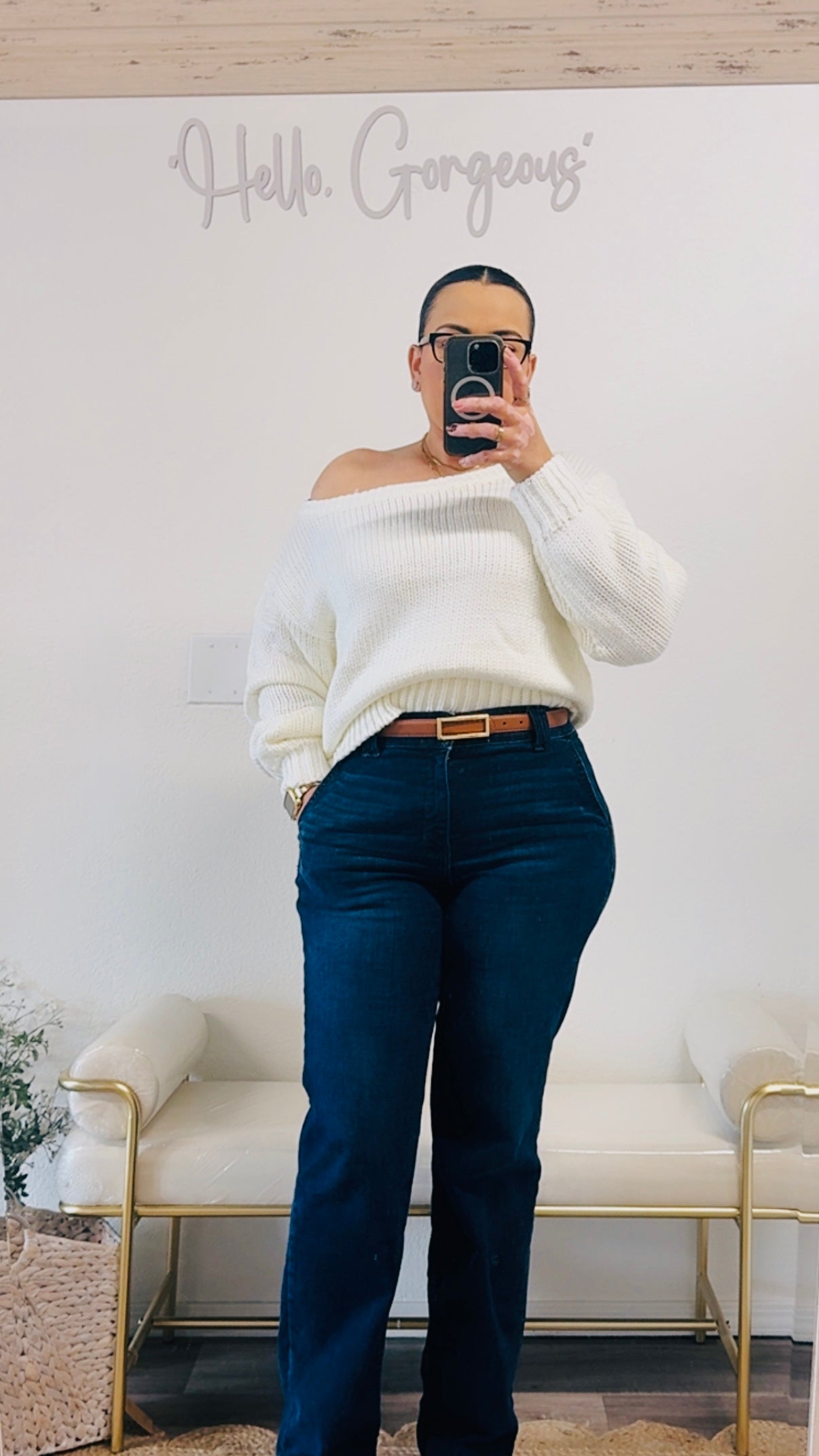 Luna Oversized Off-Shoulder Sweater