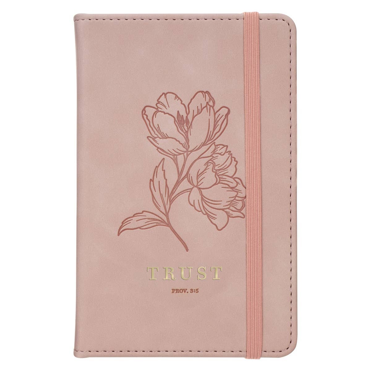 Small Notebook with Elastic Closure Faux HC