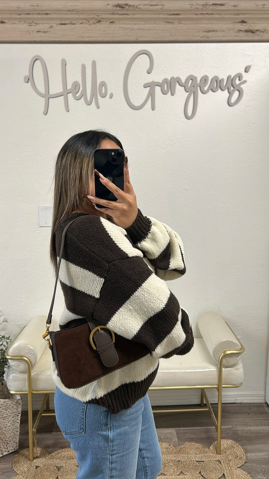 The Siena Suede Buckle Shoulder Bag