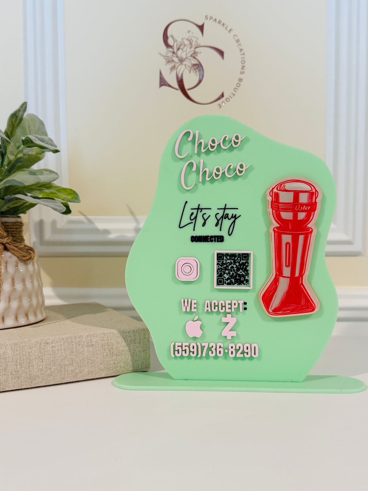 Custom Scan To Pay Acrylic Sign