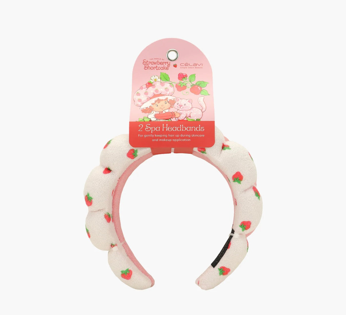 STRAWBERRY SHORTCAKE 2PC SPONGE HEADBAND