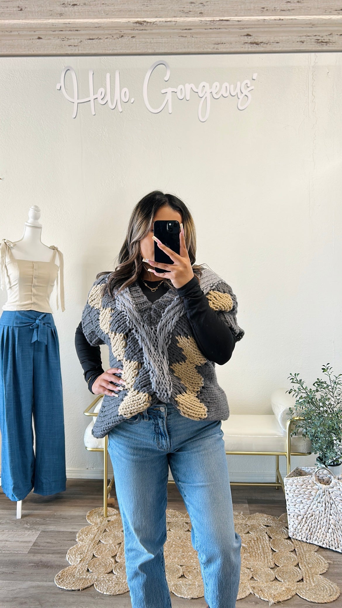 Chic Knit V-Neck Sweater Vest