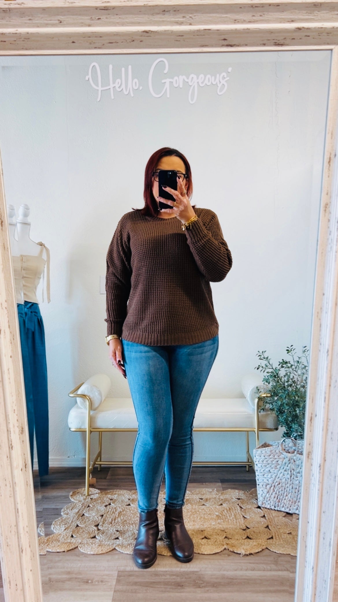 Hazel Waffle Sweater