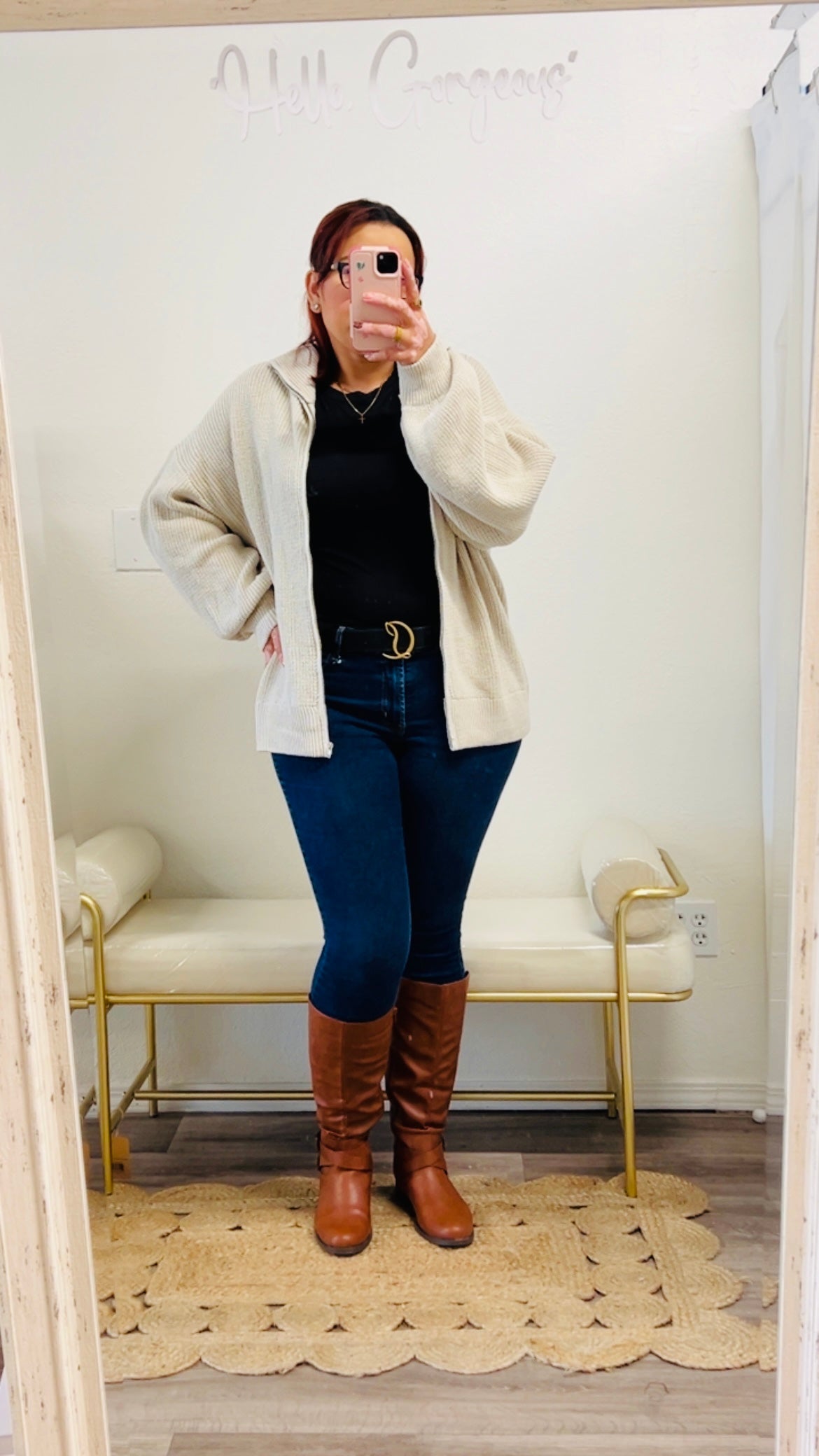 Luxe Zip-Up Oversized Cardigan