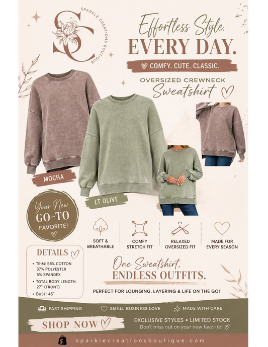 The Oversized Crewneck with Pockets