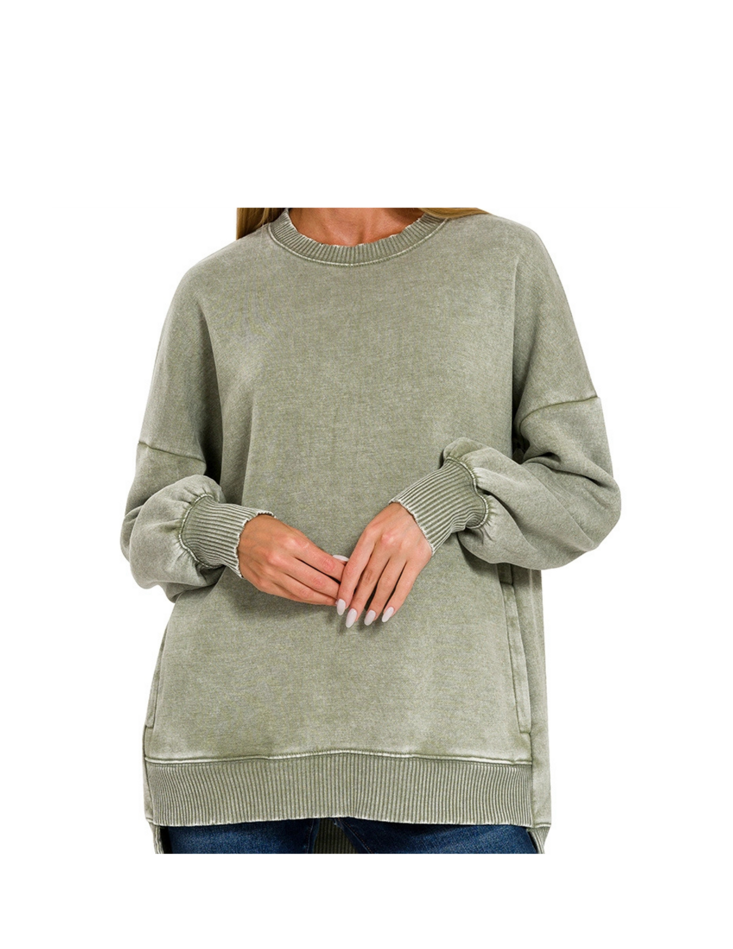 The Oversized Crewneck with Pockets