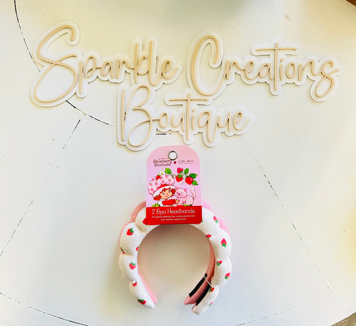 STRAWBERRY SHORTCAKE 2PC SPONGE HEADBAND