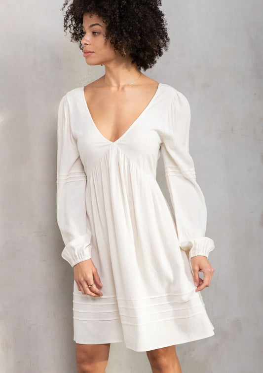Boho Linen Mini Dress