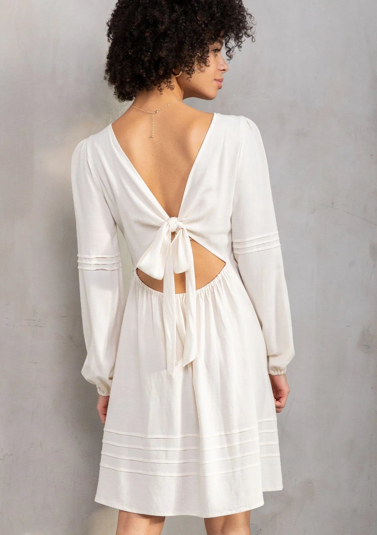 Boho Linen Mini Dress