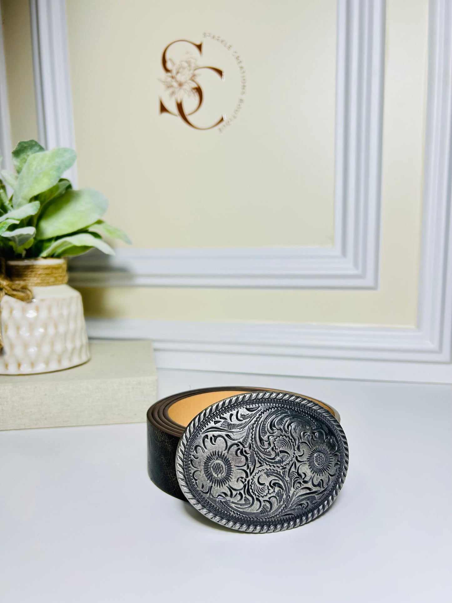 Bloom Buckle Belt (Plus size)