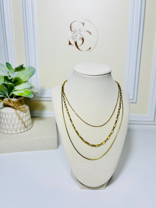 Triple Luxe Chain Necklace