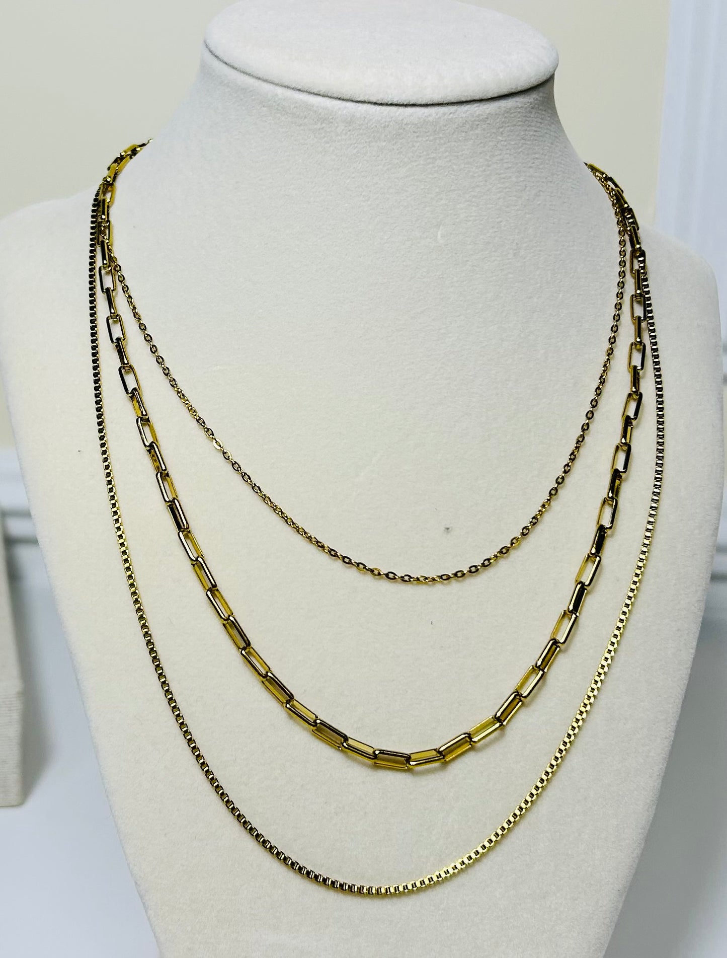 Triple Luxe Chain Necklace