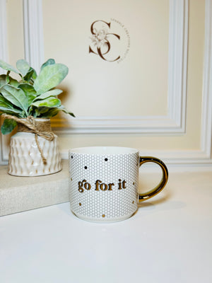 Go For It Gold Tile Coffee Mug
