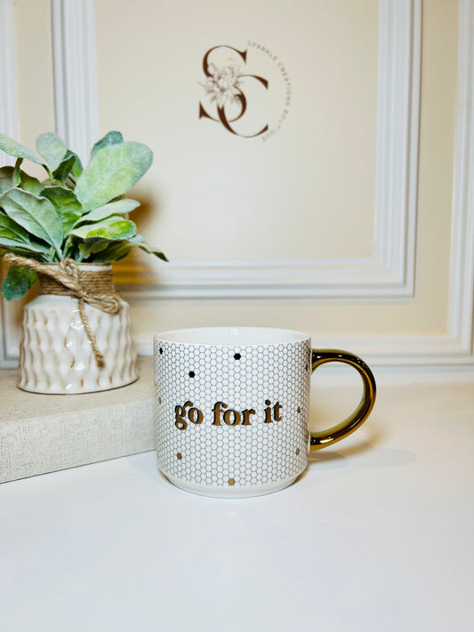 Go For It Gold Tile Coffee Mug