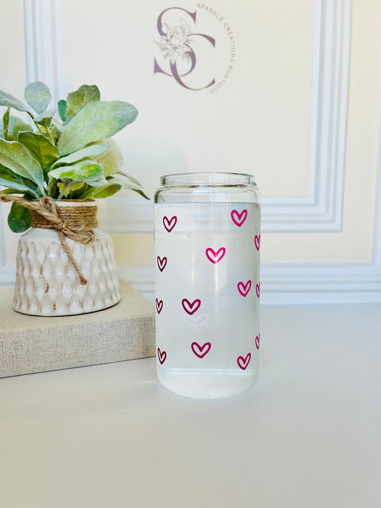 Changing Color Heart Glass Cup