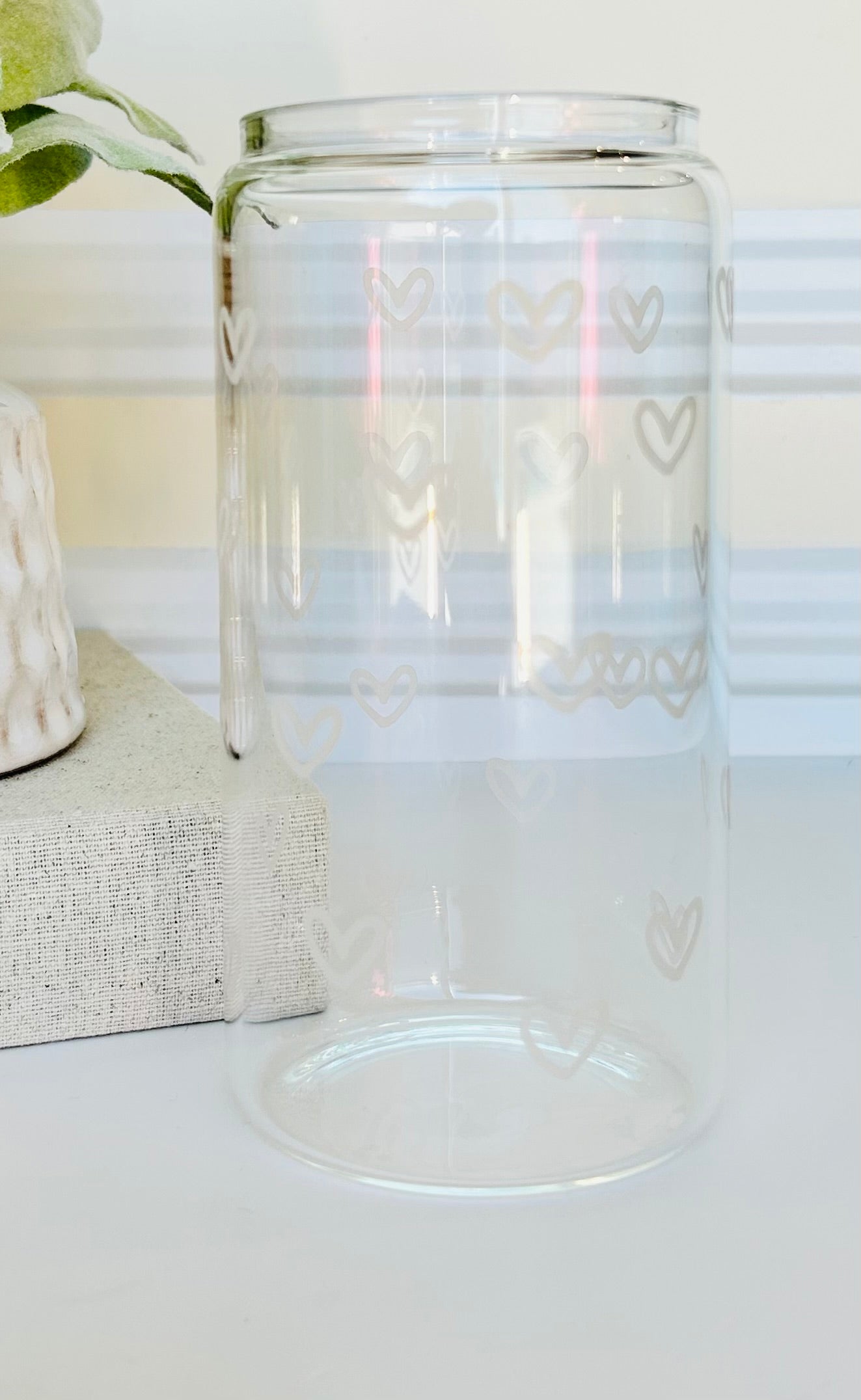 Changing Color Heart Glass Cup