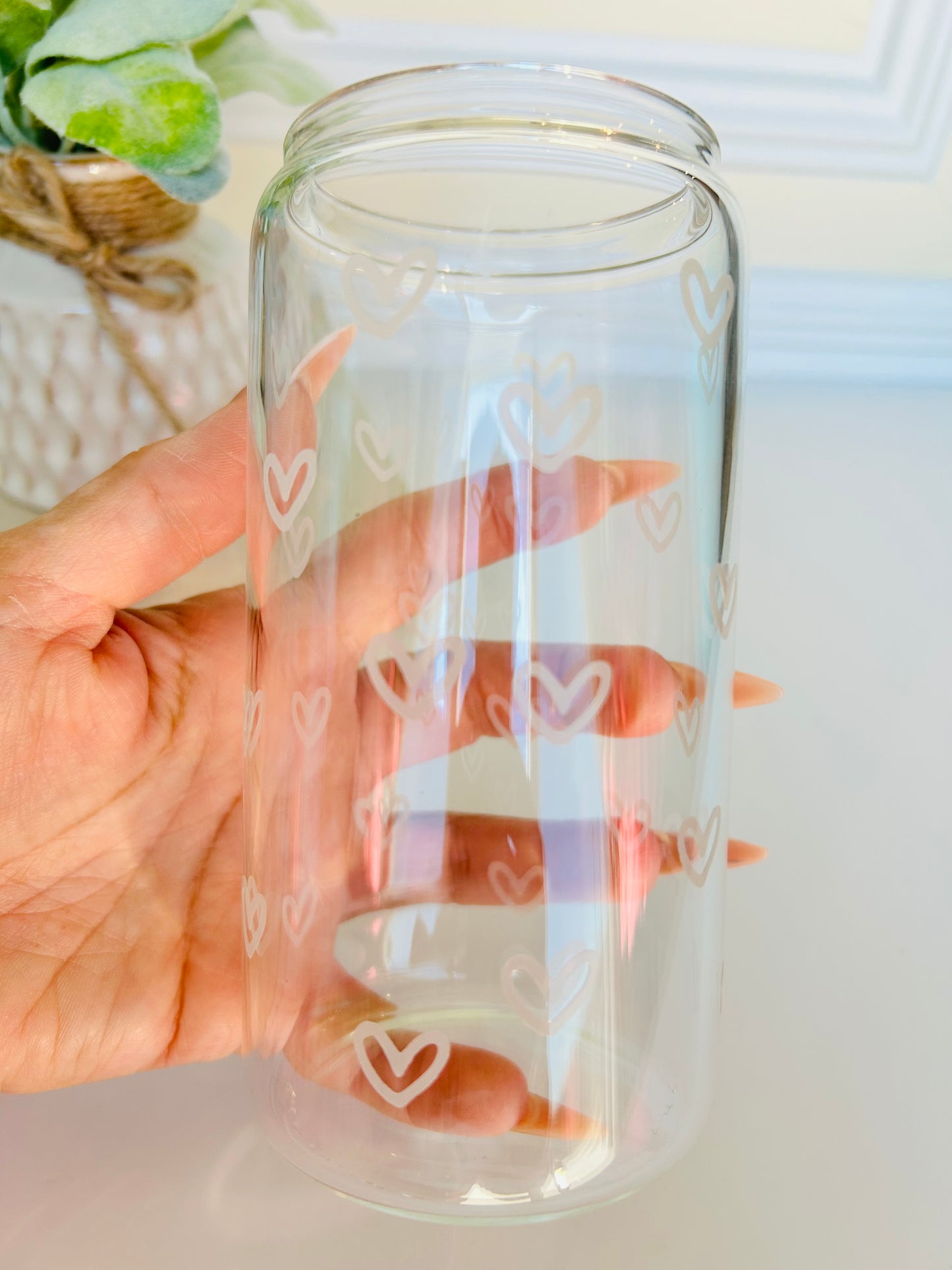 Changing Color Heart Glass Cup