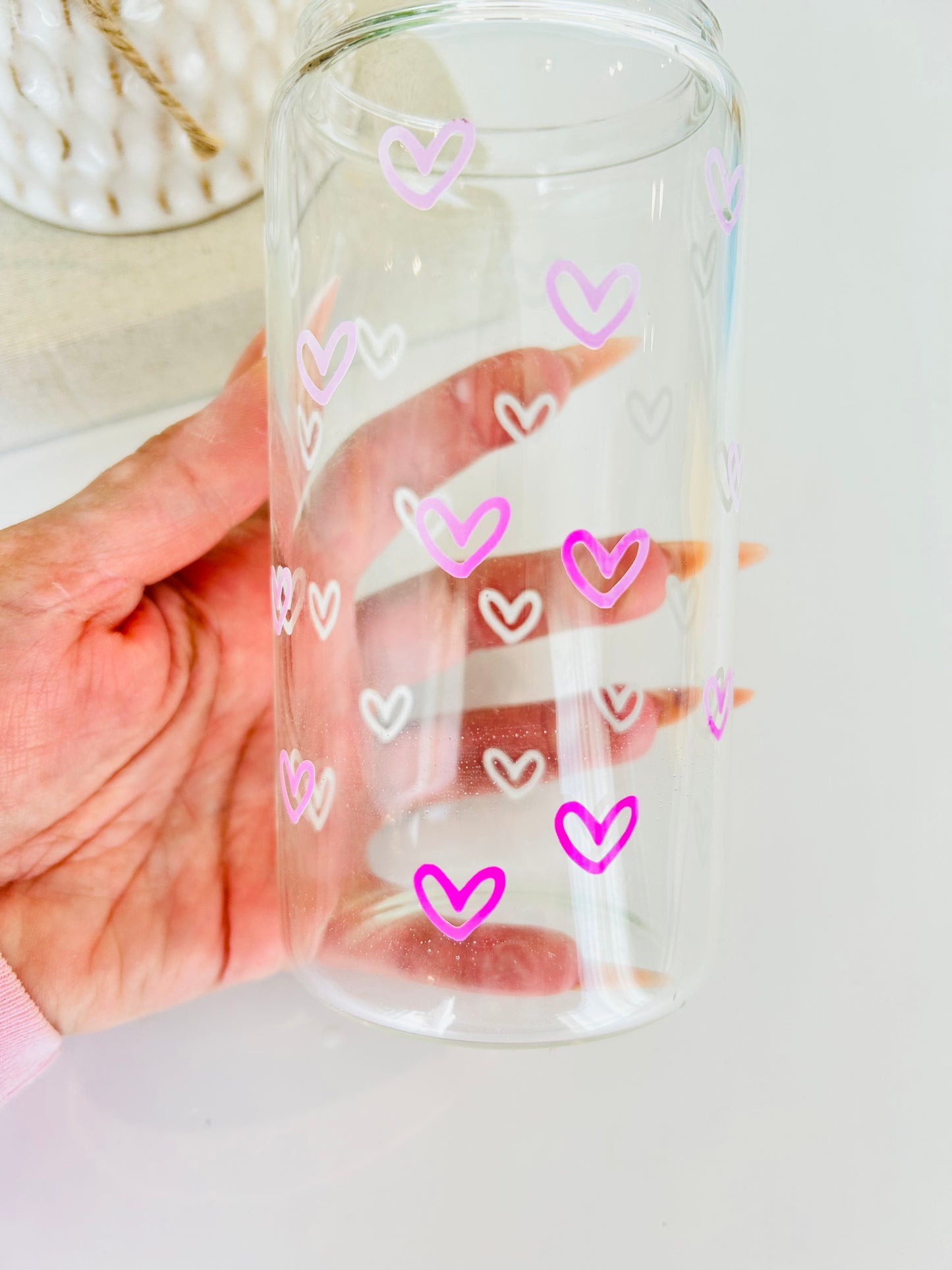 Changing Color Heart Glass Cup