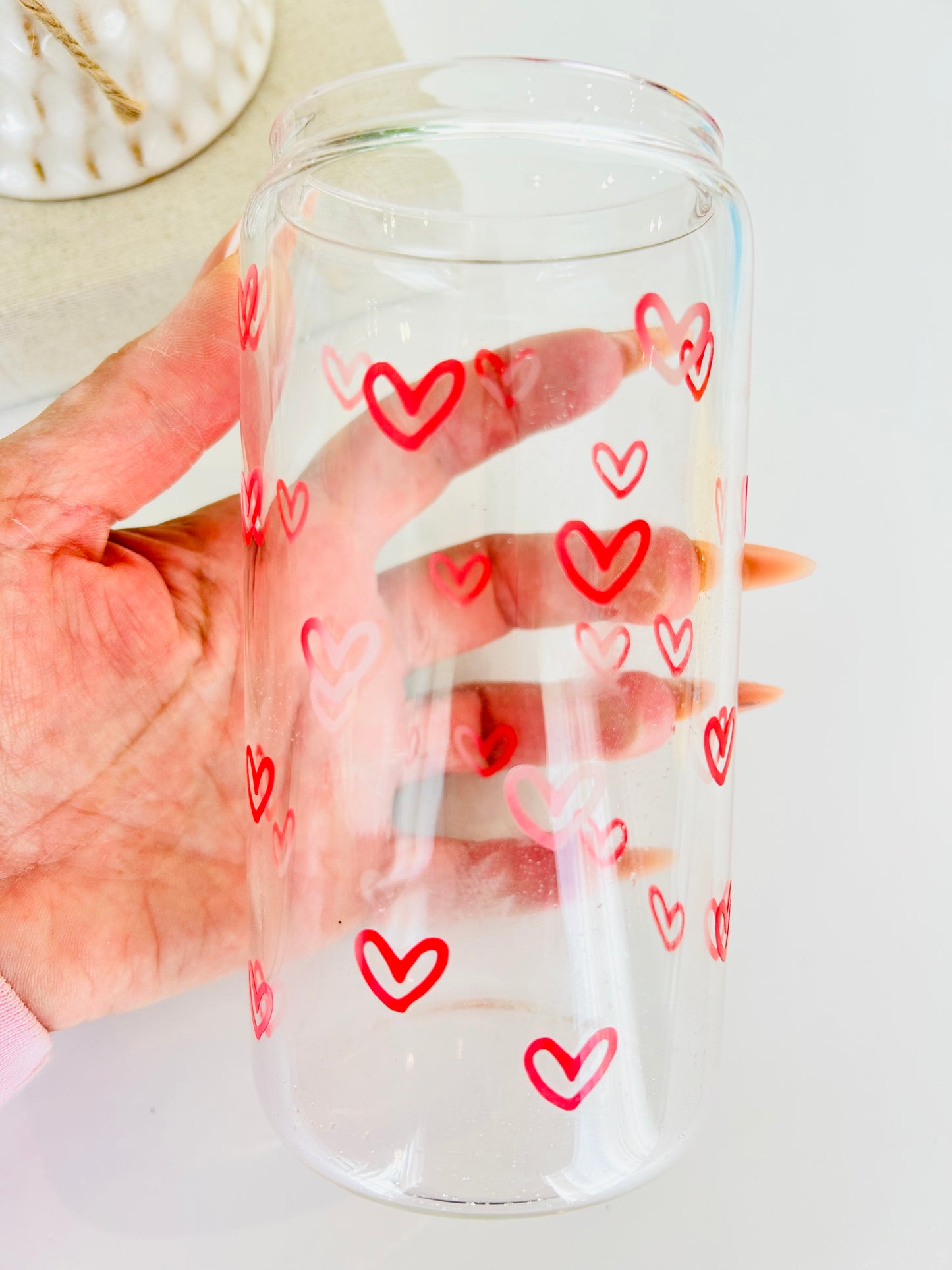 Changing Color Heart Glass Cup