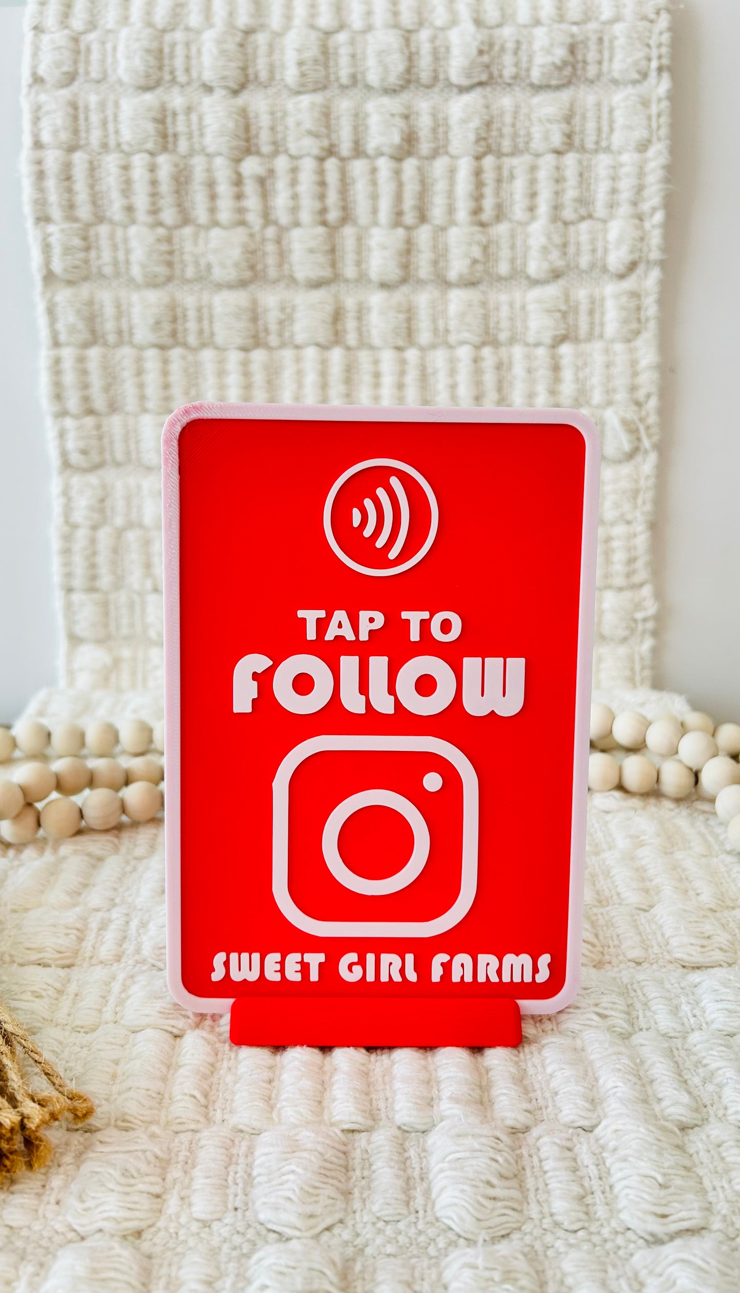 Custom Instagram NFC sign