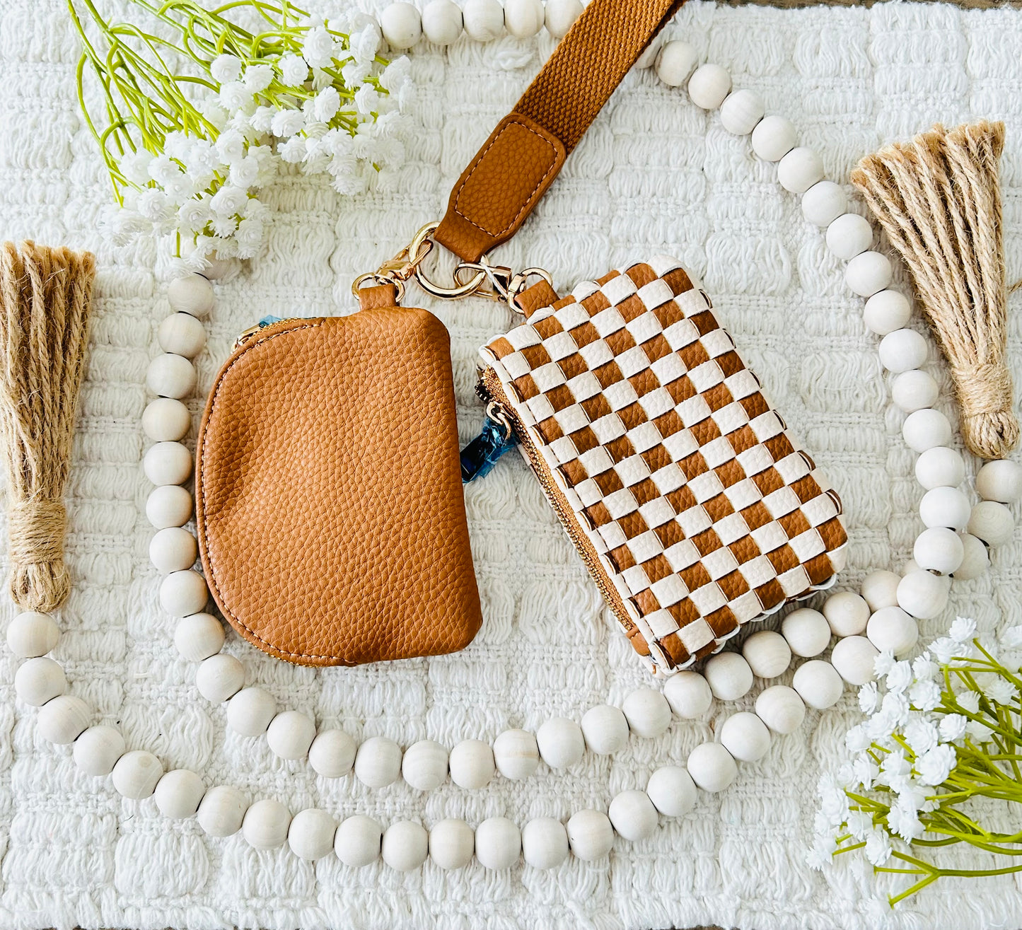 Wonderlust Woven Dual Pouch Wristlet