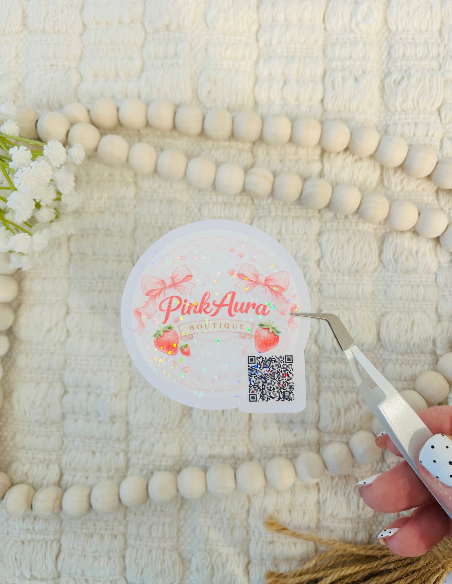 Custom Logo Glossy Stickers