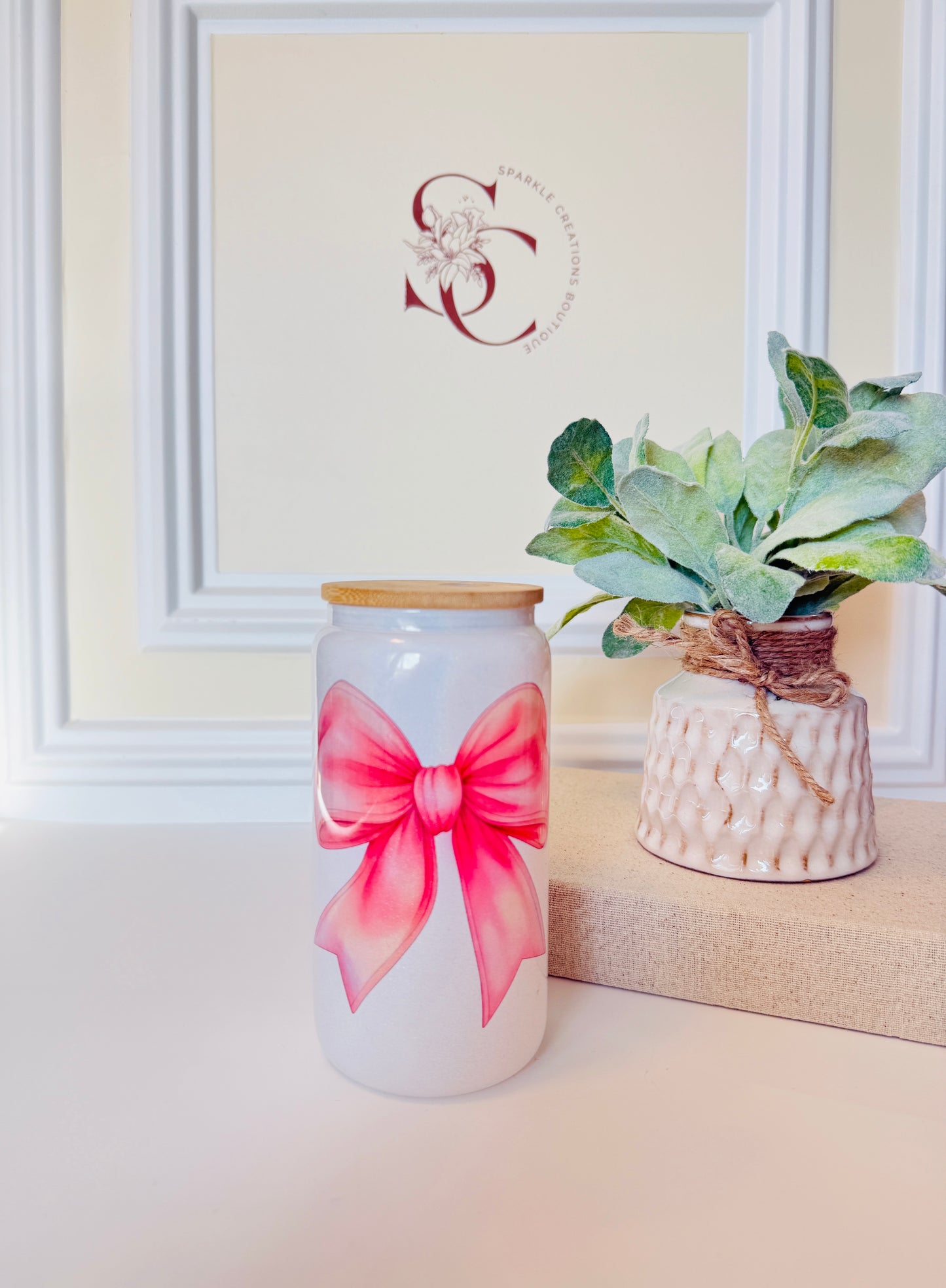 Pink Coquette Bow cup
